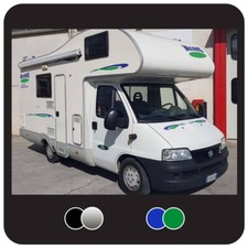 Adesivo McLouis "Glen" set per camper in vinile prespaziato - Kit 10 adesivi