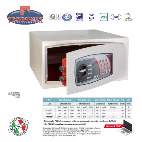 Cassaforte 745 20x40x45 - 745/el,