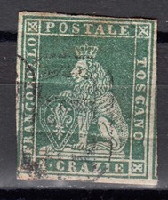 A-10092- 1851 TOSCANA Marzocco con corona sulla testa Sas. 6 usato