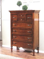 CASSETTIERA SETTIMINO IN LEGNO MASSELLO 8 CASSETTI NOCE BASSANOxCAMERA 896B