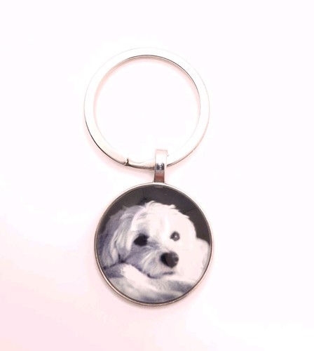 Portachiavi cane maltese dolce
