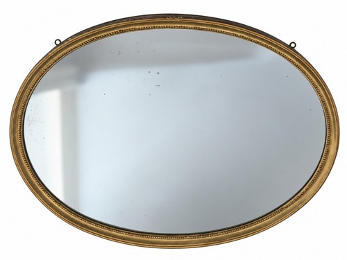 Specchio ovale vintage dorato - ovale,