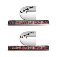2X Cummins Turbo Diesel Badges