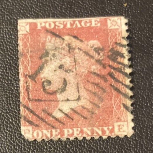 Francobollo rosso penny - penny, gb