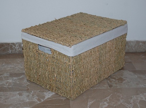 Cestino con coperchio bauletto - cestino,