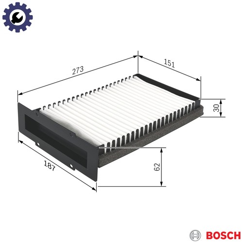 Filtro aria cabina 987 432 - filtro,