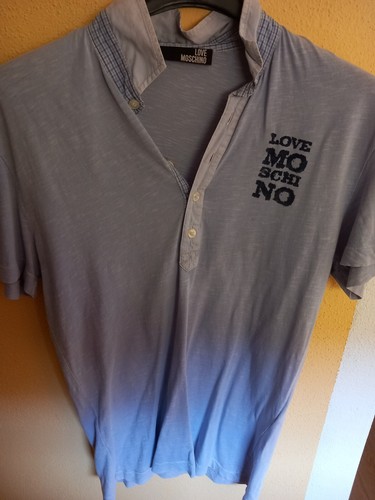 Polo love moschino - love, azzurra
