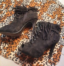 scarpe col tacco 40 stivaletto di velluto nero nuovo 