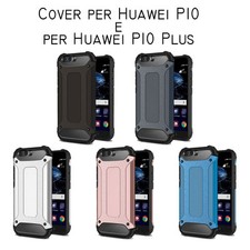 Cover custodia per Huawei P10 e per Huawei P10 Plus Silicone Gel Tpu+PC coperto