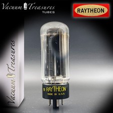 5U4GB 5AS4 RAYTHEON NOS Black Plate Double Square Getter Tested Tube Made in USA