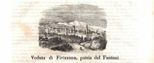 Stampa antica FIVIZZANO veduta