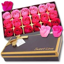 Fiori artificiali set 18 pezzi rose di sapone profumato in regalo