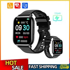 2025 Smart Watch per Uomo/Donna,Impermeabile Bluetooth i*Phone Sam*Cantato Regalo Nero