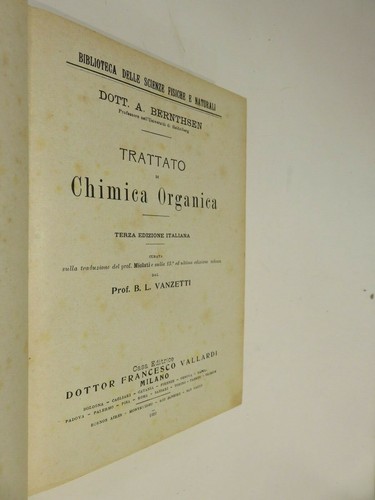 Trattato chimica organica - trattato, di