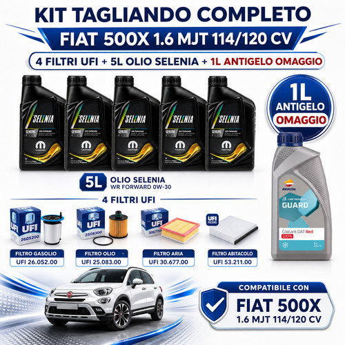 Kit tagliando fiat 500x 6 - tagliando,