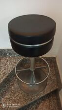 Sgabello alto da bar skai nero e cromo girevole antiquariato originale anni 70