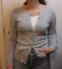 Cardigan Tommy Hilfiger Grigio A Pois