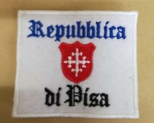 Patch RICAMATA PISA REPUBBLICA DI PISA  STICKEREI calcio CM 7 X 8,5 ULTRAS   