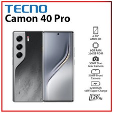 Cellulare Android TECNO Camon 40 Pro 4G 8 GB + 256 GB NERO doppia SIM sbloccato