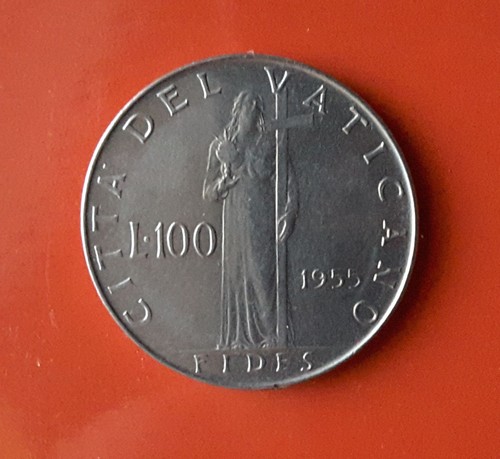 100 lire 1955 - 1955, vaticano