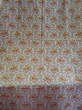 COPRILETTO MATRIMONIALE COTONE DAMASCATO FILI ORO VINTAGE ANNI 70