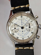 PHILIPPE WATCH-"HERMETIQUE"-ACCIAIO-RUOTA A COLONNE-VALJOUX 22-OVERSIZE (38 MM)