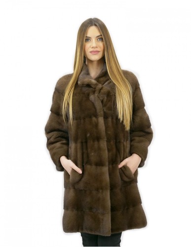 Cappotto pelliccia visone - pelliccia, 48