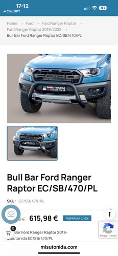 Bull bar ford ranger raptor - bull,