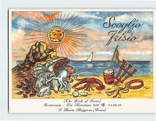 Cartolina pubblicità scoglio - pubblicità,