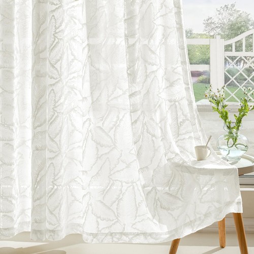 Miulee tende ricamate foglie - miulee, a