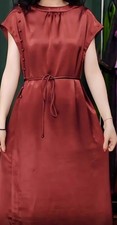 Bellissimo abito rosso seta Ao