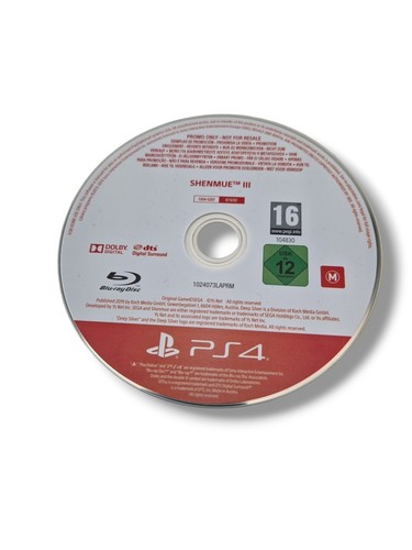 Shenmue ps4 promo disco - ⚡shenmue,