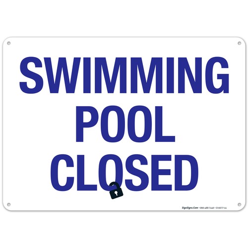Insegna chiusa per piscina