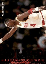card NBA Akeem Olajuwon Rockets 1995 fleer #6 of 12