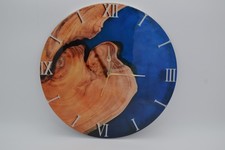 Orologio Da Parete in Legno e Resina Epossidica, Effetto legno 40cm