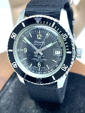 Sicura Rallye GT Men's Watch Vintage Swiss Manual Wind Black Dial 38mm Nylon