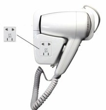 ASCIUGACAPELLI PHON DA PARETE MURO ALBERGO HOTEL BAGNO ALBERGHI SPOGLIATOI 1200W