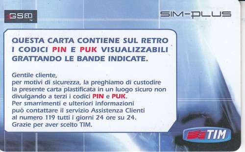 Tim gsm sim - sim,