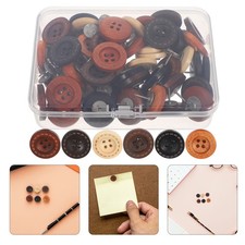  50 puntine in legno: piccole puntine in legno per bacheche in sughero, foto,