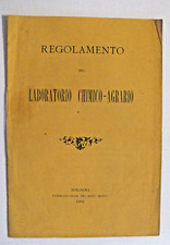 957Z-REGOLAMENTO DEL LABORATORIO CHIMICO AGRARO DI BOLOGNA 1882