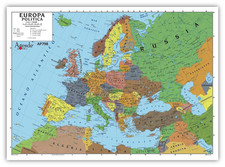 Agendepoint.It - Cartina Europa Fisica Politica A3 30X42 Plastificata Lucida per