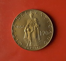 20 LIRE 1958 VATICANO FDC