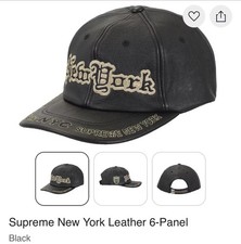 Supreme New York 6 pannelli in pelle nero