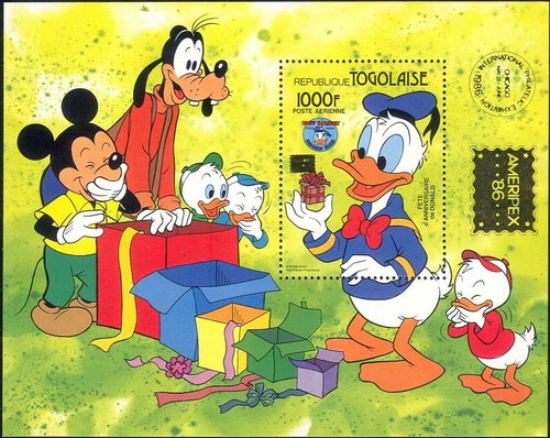 Togo 1986 walt disney - togo, disney/donald