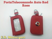PortaTelecomando Auto in Ecopelle Red Rose con Logo Metallico Smart