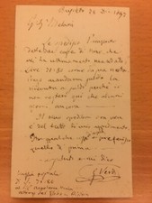 Lettera autografa di Giuseppe Verdi