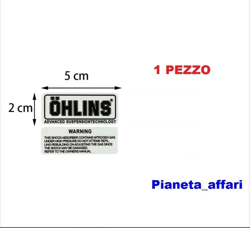 Adesivo ohlins bianco - adesivo,