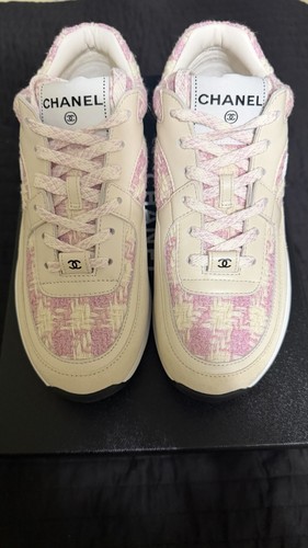 Sneakers chanel tweed rosa - chanel,