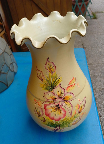Vaso ceramica decorato mano - ceramica,