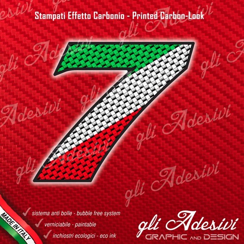Adesivo stickers numero moto - numero,